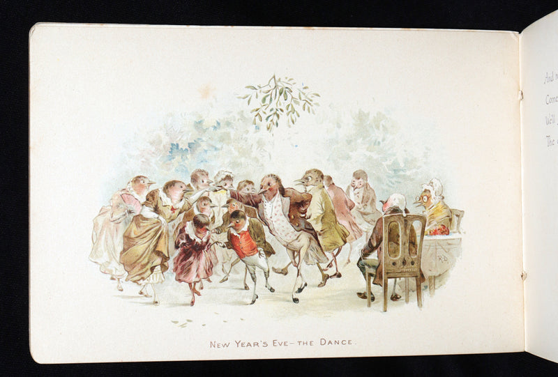 1890 Rare Book- The Twigs, Christmas at Ruddock Hall, Illustrated by R. Dudley