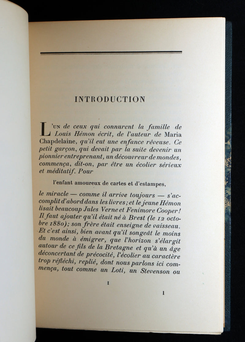 1932 Rare Limited French Edition - Maria Chapdelaine by Louis Hemon, Illustrated