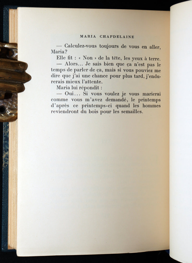 1932 Rare Limited French Edition - Maria Chapdelaine by Louis Hemon, Illustrated