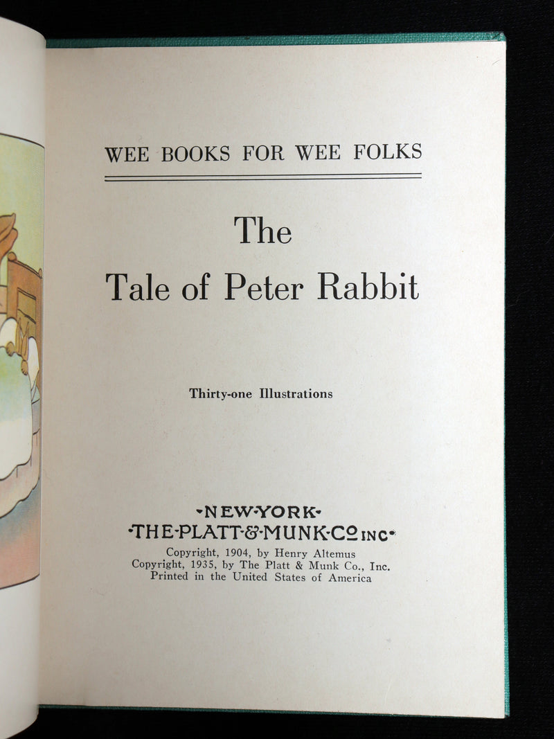 1935 First  Platt and Munk Edition - The Tale of Peter Rabbit