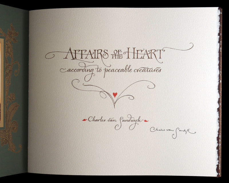 2019 Rare Signed Book - Affairs Of The Heart by Charles van Sandwyk