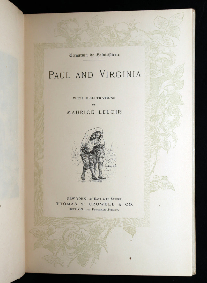 1892 Near Fine Book - Paul and Virginia Illustrated by Maurice Leloir