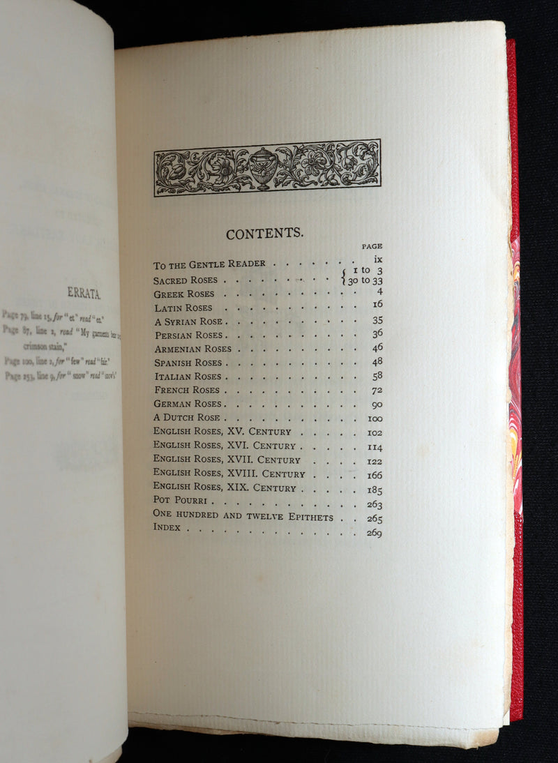 1885 First Edition - The Poetic of the Rose, Ros Rosarum by E.V.B.
