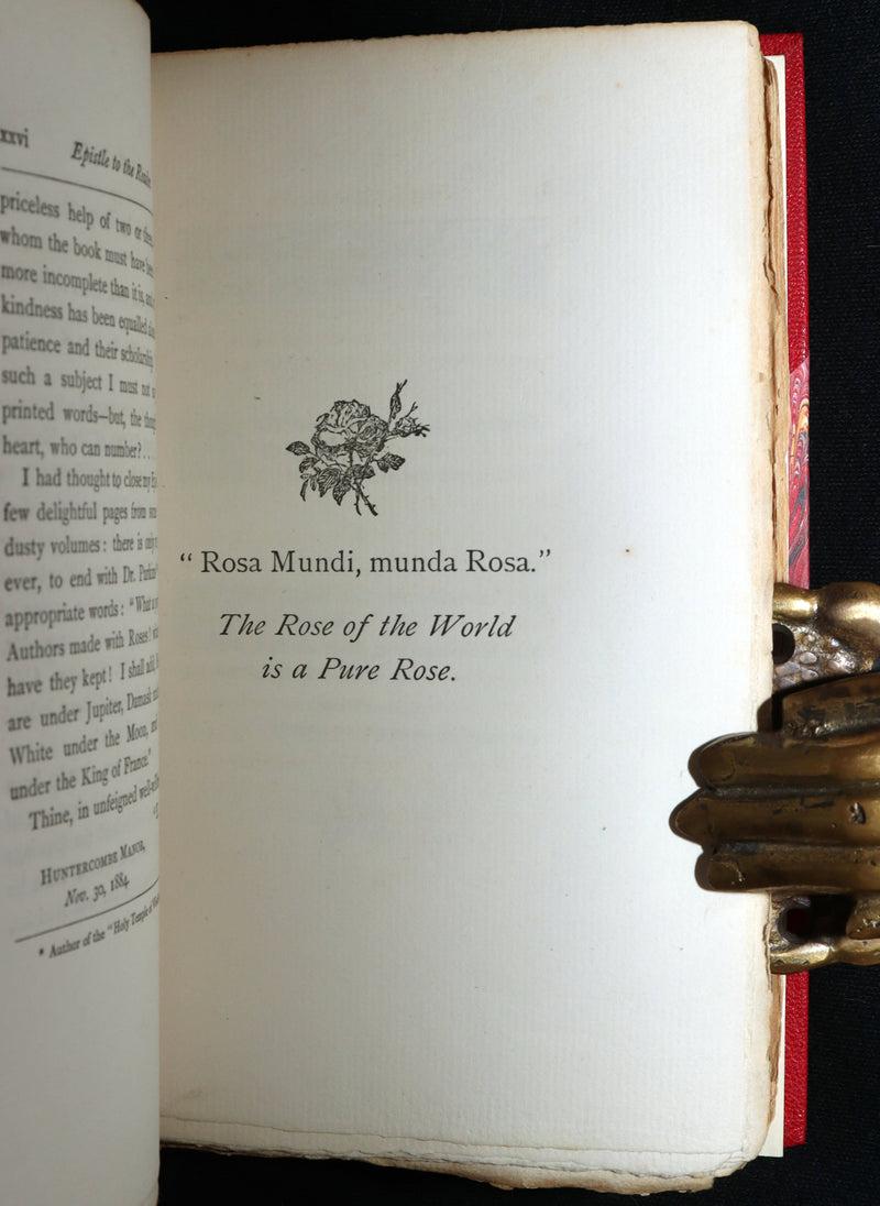 1885 First Edition - The Poetic of the Rose, Ros Rosarum by E.V.B.