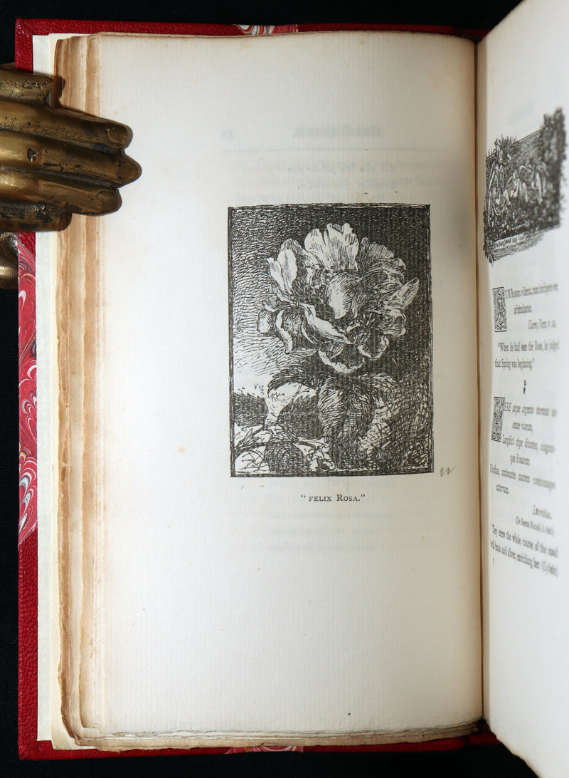 1885 First Edition - The Poetic of the Rose, Ros Rosarum by E.V.B.