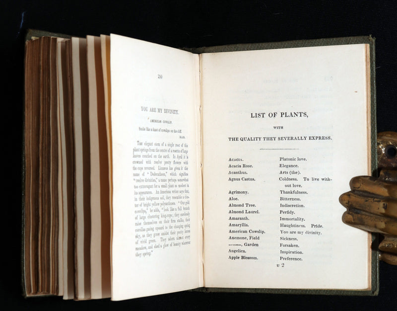 1838 Rare Book - The Sentiment of Flowers; or, Language of Flora, Illustrated