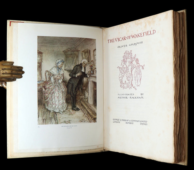 1929 Rare Signed Edition #458 - The Vicar of Wakefield Illustrated by Rackham