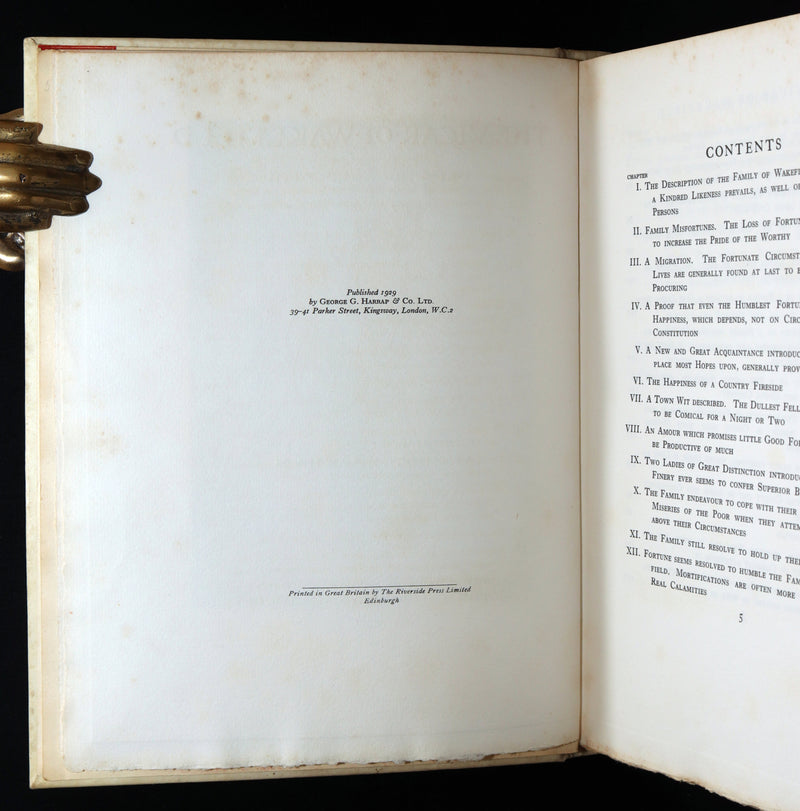 1929 Rare Signed Edition #458 - The Vicar of Wakefield Illustrated by Rackham