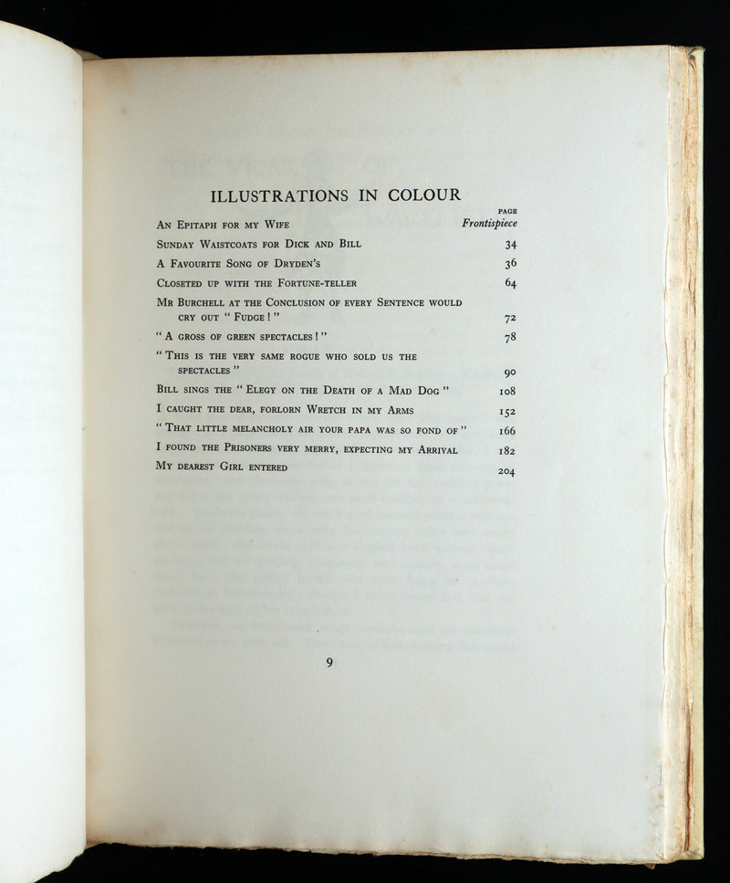 1929 Rare Signed Edition #458 - The Vicar of Wakefield Illustrated by Rackham