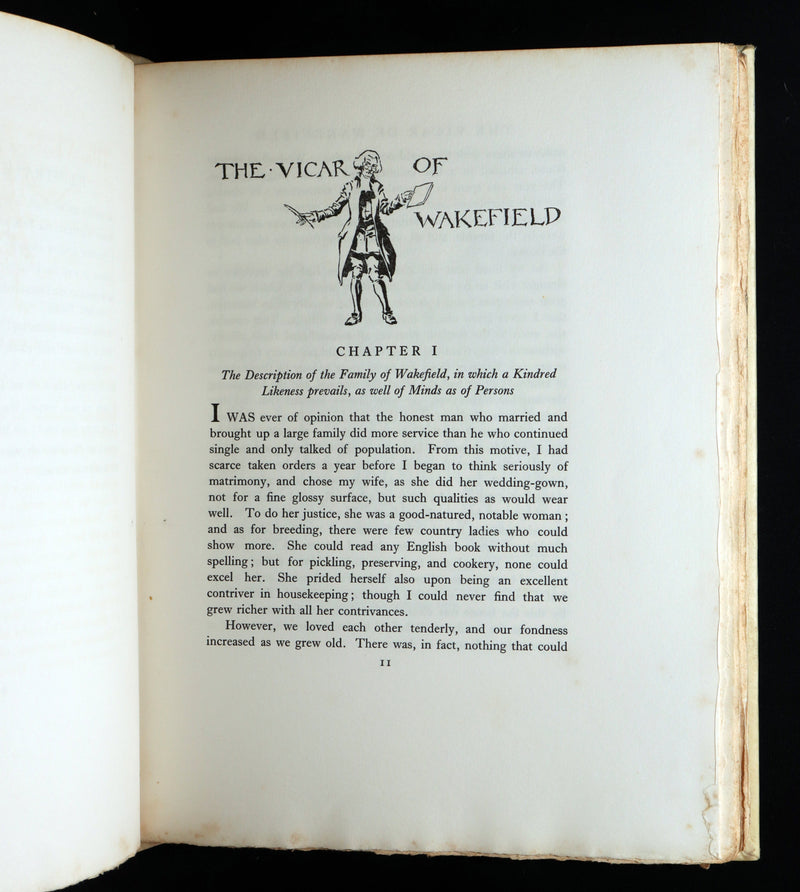 1929 Rare Signed Edition #458 - The Vicar of Wakefield Illustrated by Rackham