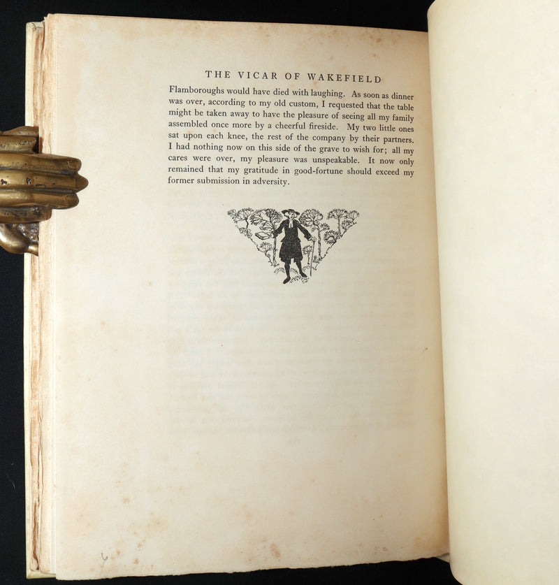 1929 Rare Signed Edition #458 - The Vicar of Wakefield Illustrated by Rackham