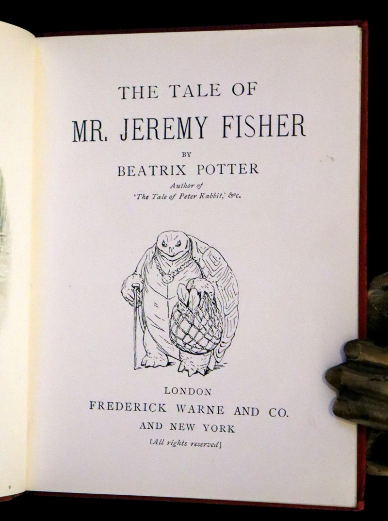 1910 Rare Book - The Tale of Mr. Jeremy Fisher by Beatrix Potter