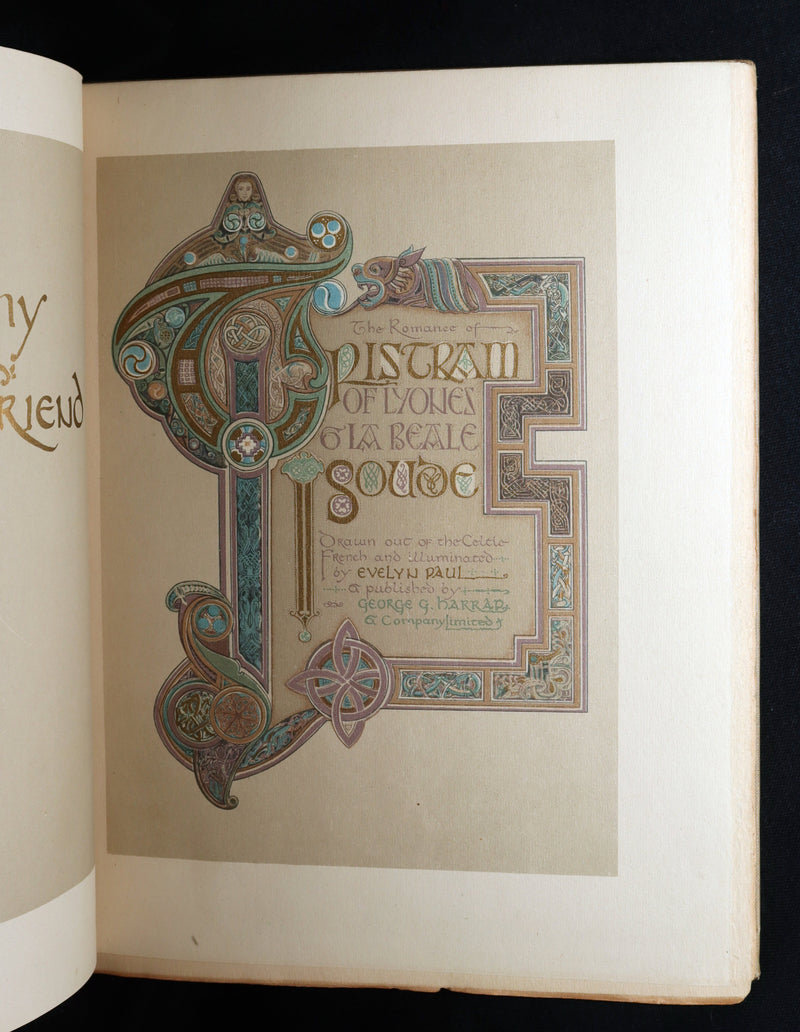 1920 Rare - Tristan and Iseult - Tristram and Isoude Illustrated by Evelyn Paul