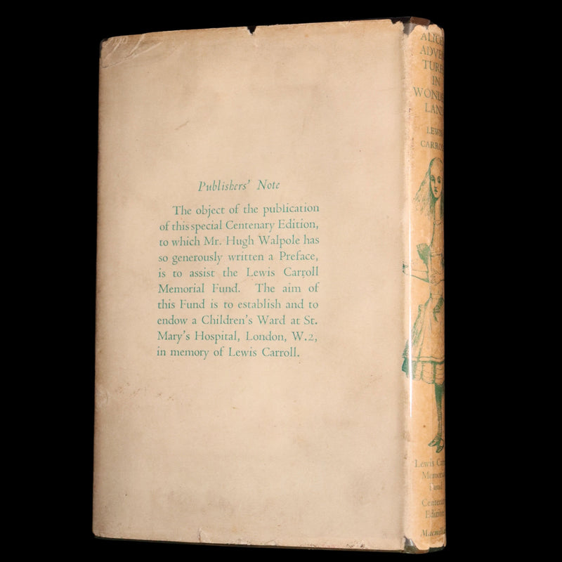 1932 Rare Centenary Edition with Dust jacket - Alice's Adventures in Wonderland