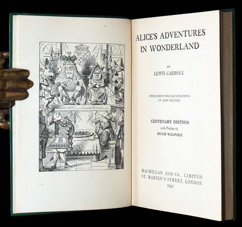 1932 Rare Centenary Edition with Dust jacket - Alice's Adventures in Wonderland