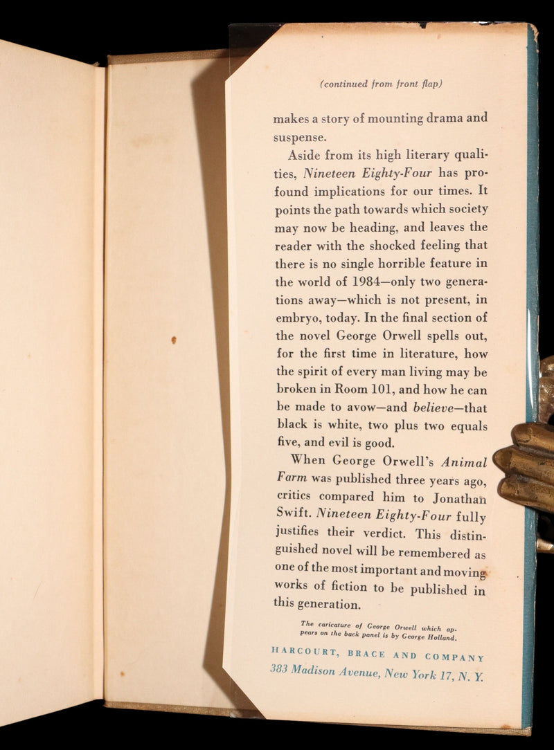 1949 George Orwell - Nineteen Eighty-Four 1984, 1st Edition, 2nd printing