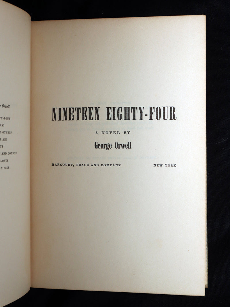 1949 George Orwell - Nineteen Eighty-Four 1984, 1st Edition, 2nd printing