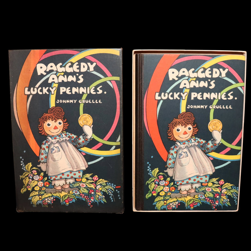 1931 First Edition - Raggedy Ann's Lucky Pennies in Publisher's Box w/ Book Mark
