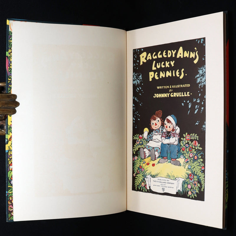 1931 First Edition - Raggedy Ann's Lucky Pennies in Publisher's Box w/ Book Mark