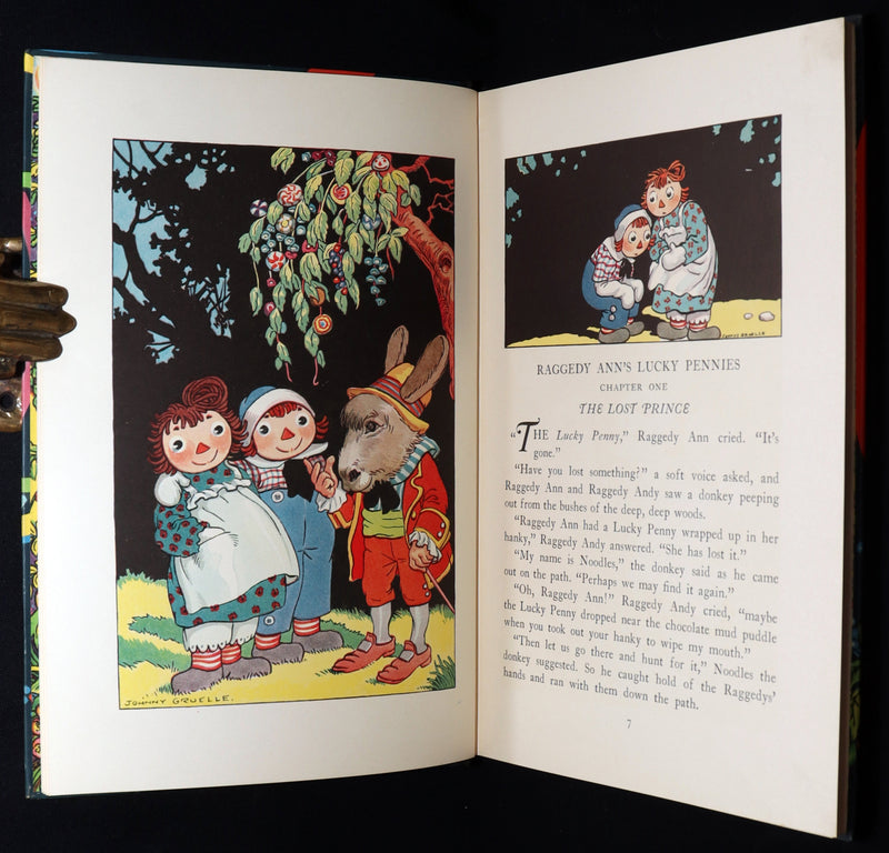 1931 First Edition - Raggedy Ann's Lucky Pennies in Publisher's Box w/ Book Mark
