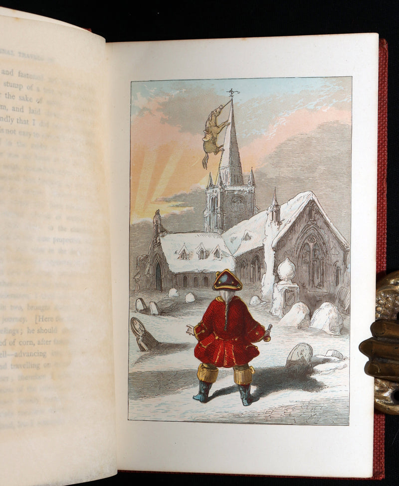 1859 Rare First Edition - Baron Munchausen's Adventures Illustrated by Crowquill