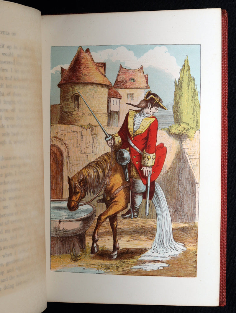 1859 Rare First Edition - Baron Munchausen's Adventures Illustrated by Crowquill
