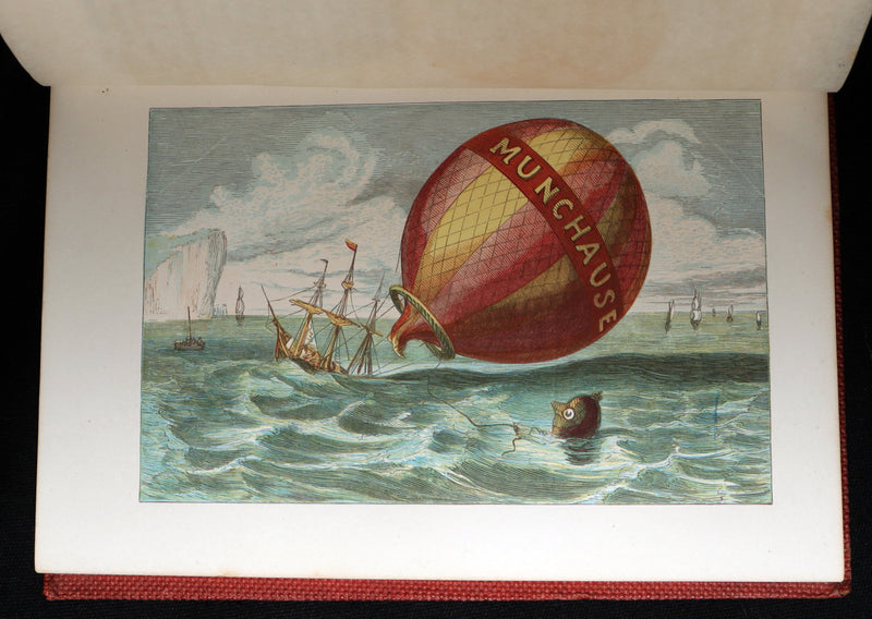 1859 Rare First Edition - Baron Munchausen's Adventures Illustrated by Crowquill