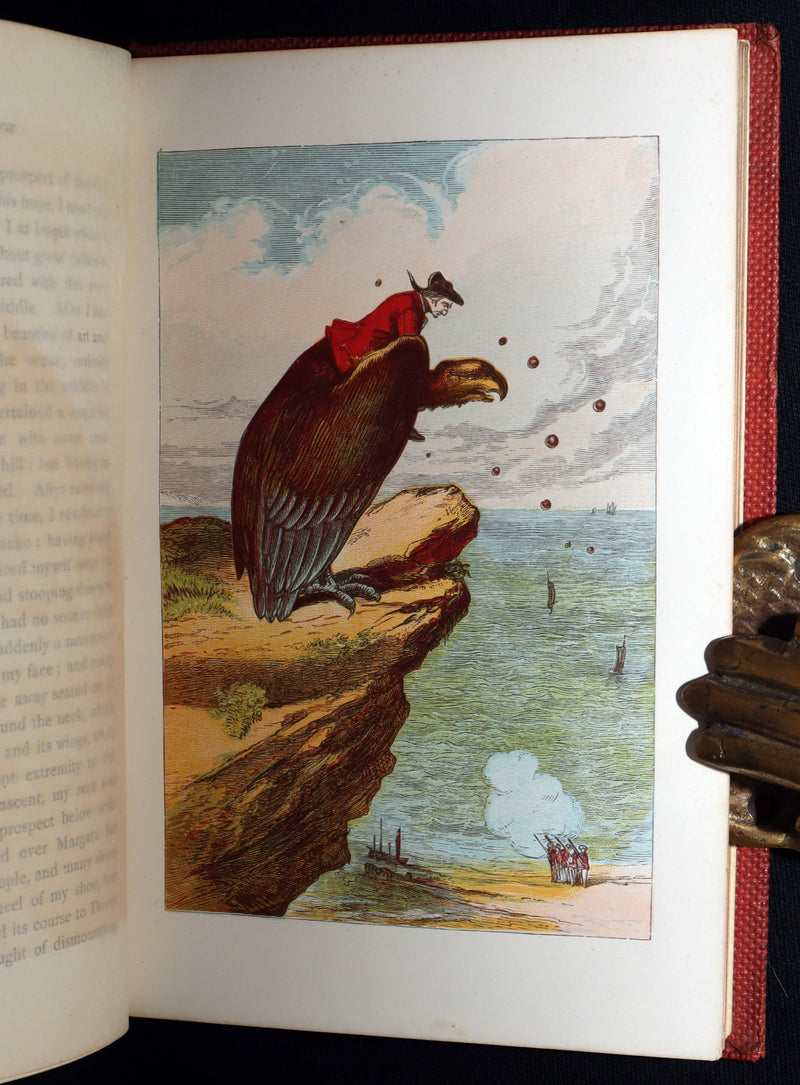 1859 Rare First Edition - Baron Munchausen's Adventures Illustrated by Crowquill