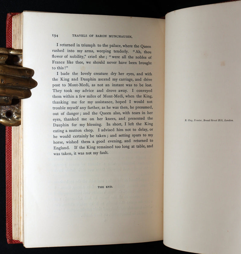 1859 Rare First Edition - Baron Munchausen's Adventures Illustrated by Crowquill