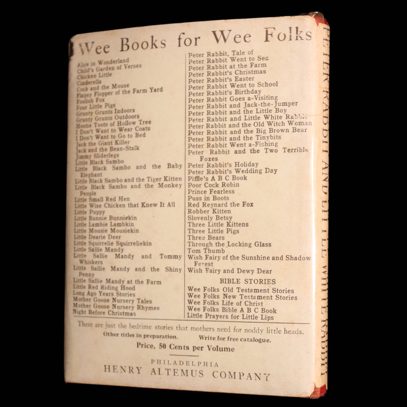 1923 Rare Book with Dust Jacket - Peter Rabbit and Little White Rabbit