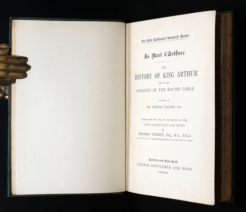 1890 Rare Routledge Edition -  La Mort d’Arthure: The History of King Arthur