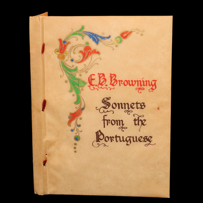 1930 Hand-painted Vellum Binding - Sonnets from the Portuguese by E. B. Browning