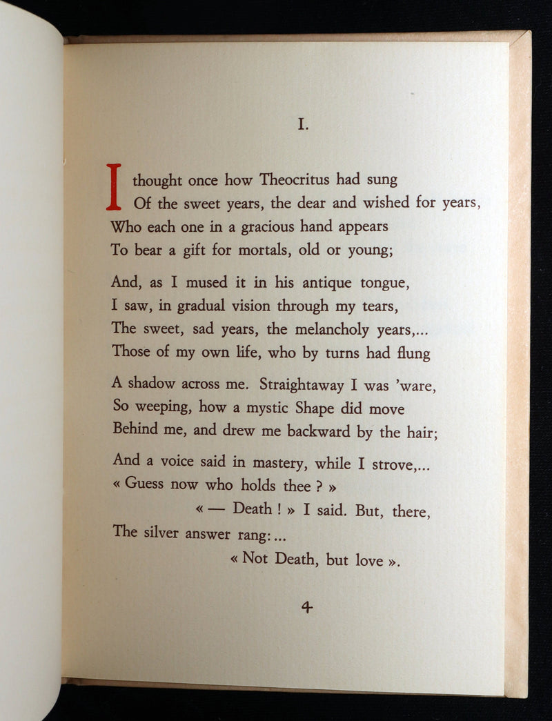 1930 Hand-painted Vellum Binding - Sonnets from the Portuguese by E. B. Browning