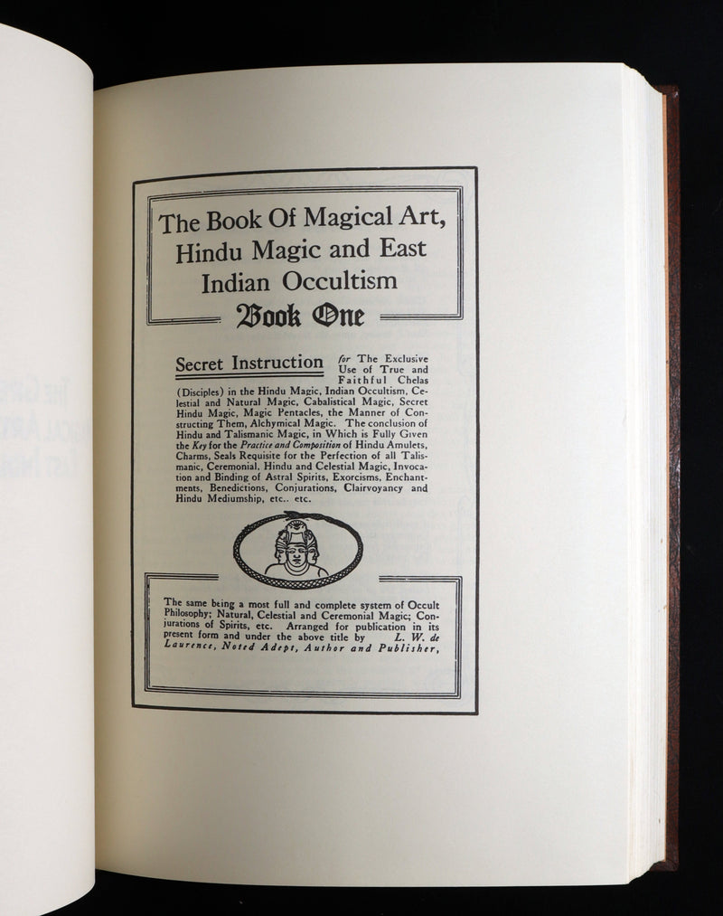 1939 Rare de Laurence Book - Magical Art, Hindu Magic and East Indian Occultism