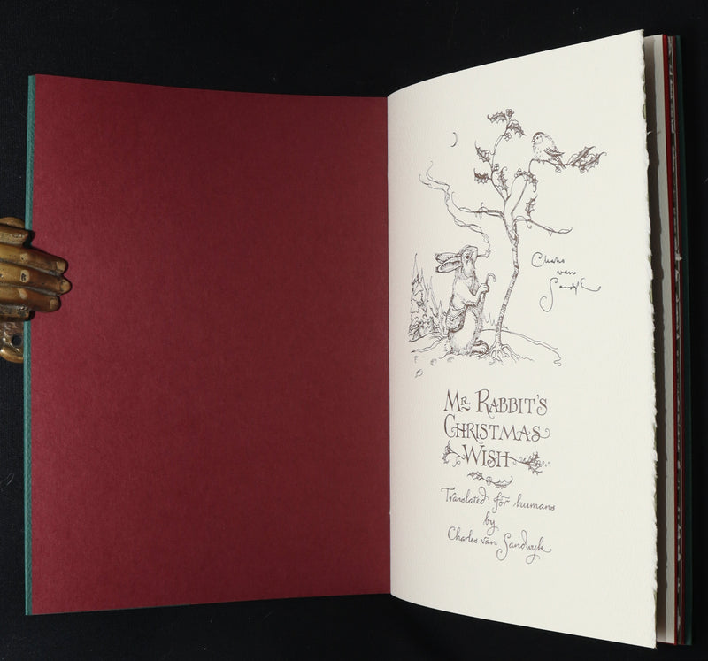 2007 Rare Book Signed Charles van Sandwyk - Mr. Rabbit's Christmas Wish