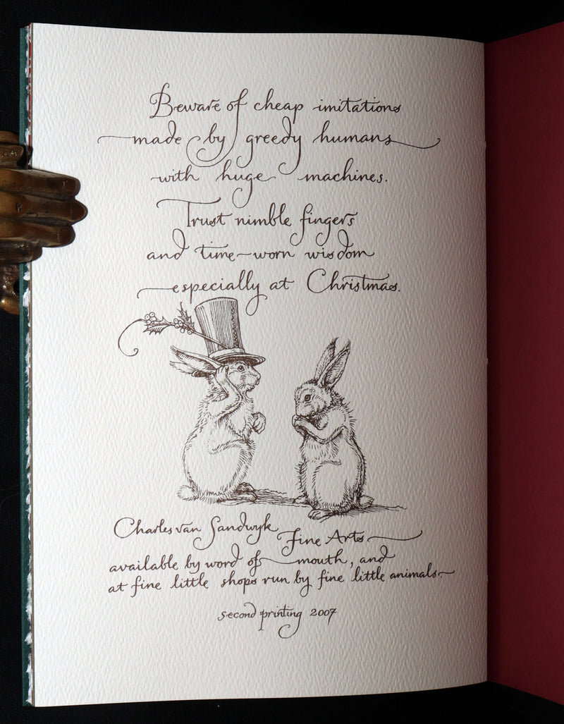 2007 Rare Book Signed Charles van Sandwyk - Mr. Rabbit's Christmas Wish