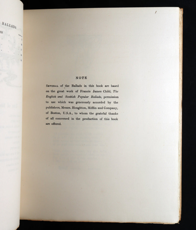 1919 Rare First Limited Signed Edition - Some British Ballads by Arthur Rackham