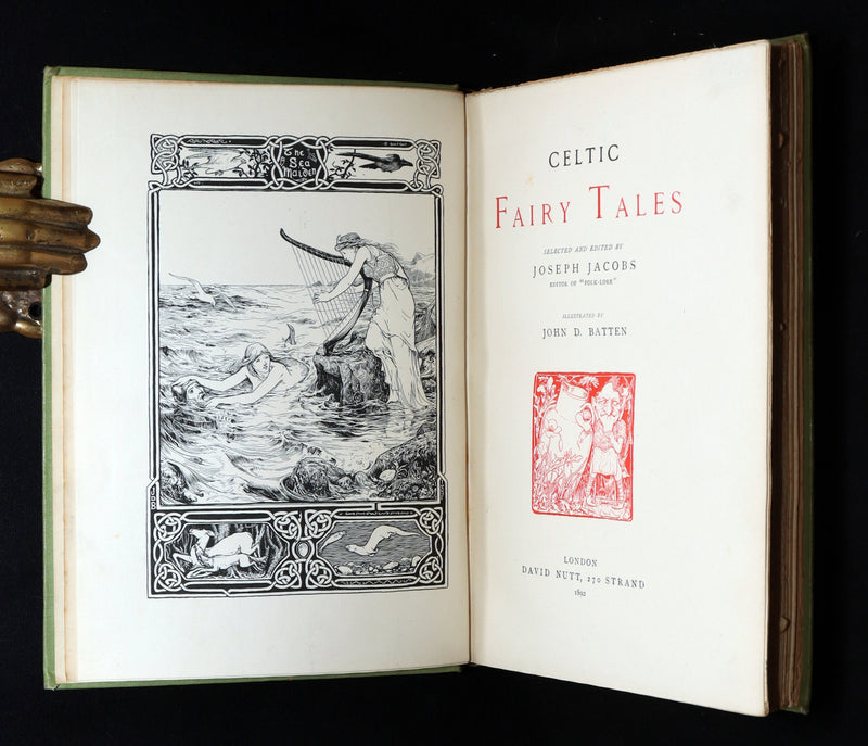 1892 Rare First Edition- Celtic Fairy Tales by J Jacobs Illustrated by JD Batten