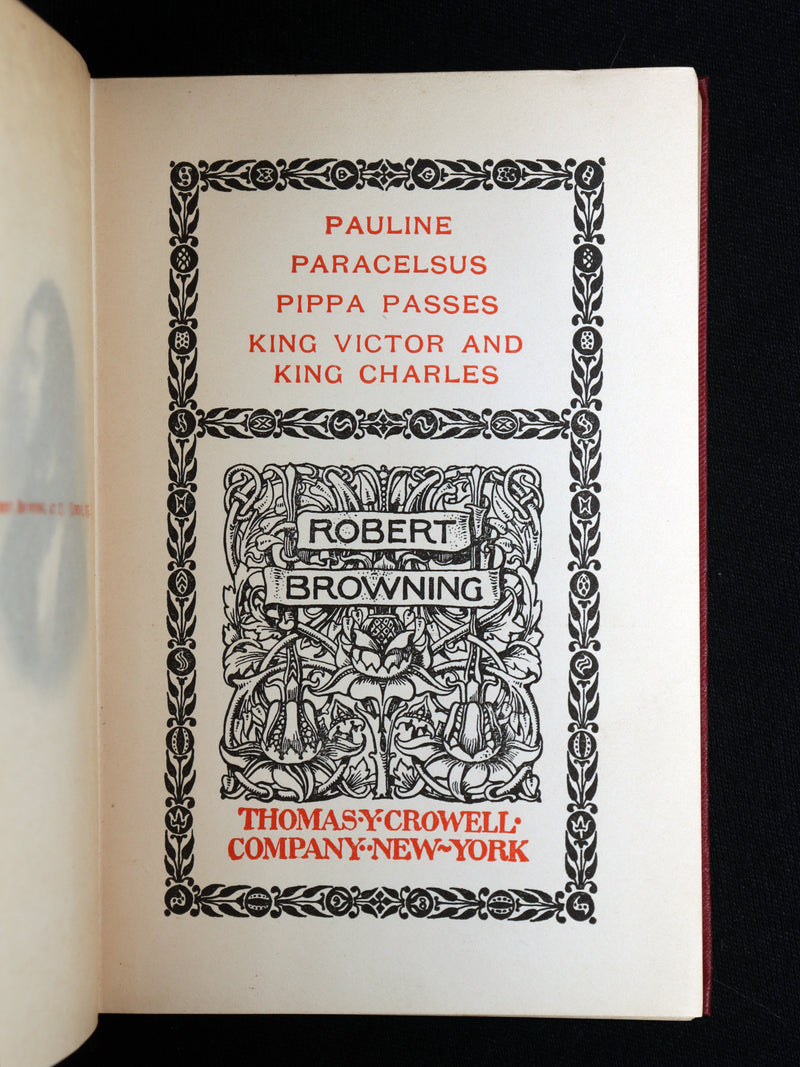 1898 Rare Book set in Original Box - The Complete Works of Robert Browning