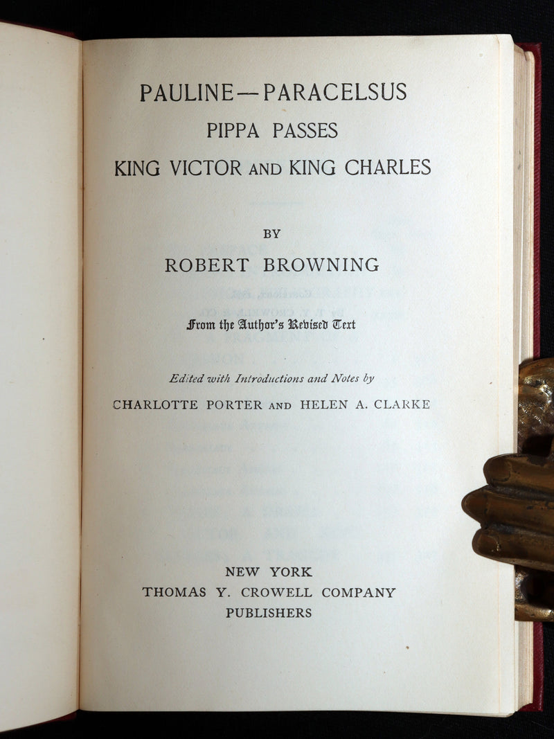 1898 Rare Book set in Original Box - The Complete Works of Robert Browning