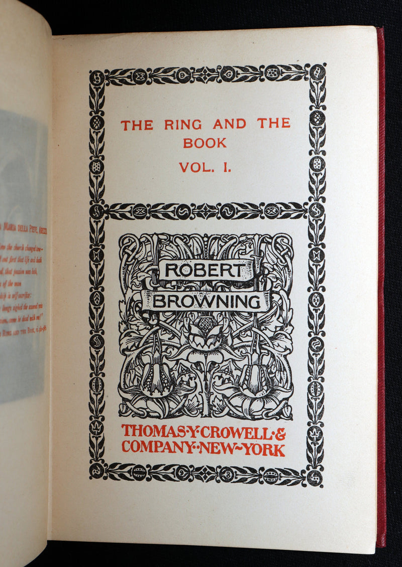 1898 Rare Book set in Original Box - The Complete Works of Robert Browning