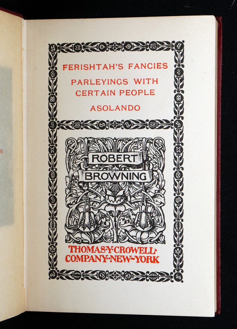1898 Rare Book set in Original Box - The Complete Works of Robert Browning