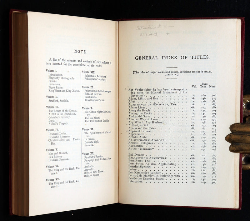 1898 Rare Book set in Original Box - The Complete Works of Robert Browning
