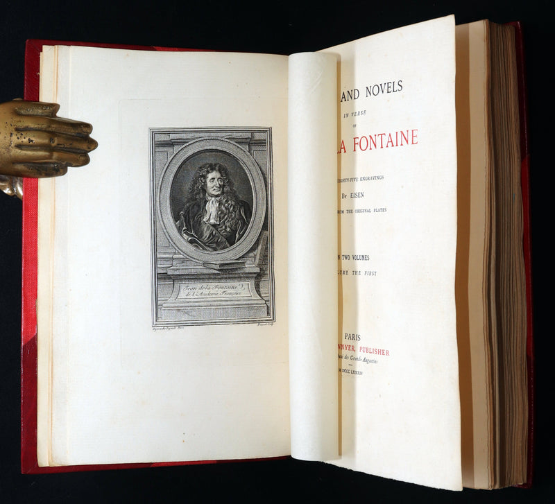 1884 Rare De La Fontaine Tales bound by W.G. Foyle and illustrated by Eisen