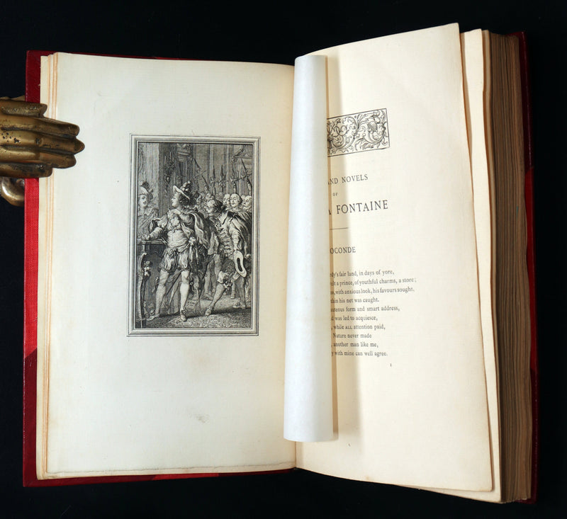 1884 Rare De La Fontaine Tales bound by W.G. Foyle and illustrated by Eisen