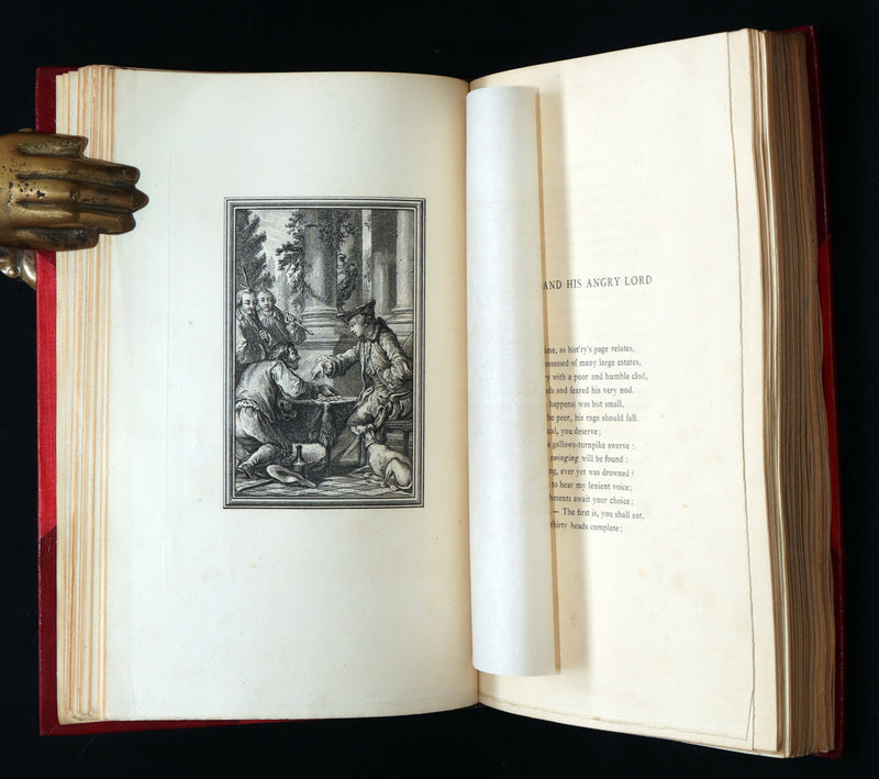 1884 Rare De La Fontaine Tales bound by W.G. Foyle and illustrated by Eisen