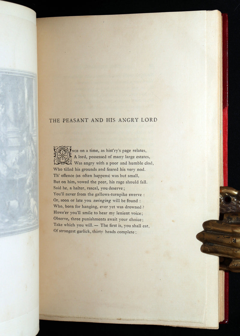 1884 Rare De La Fontaine Tales bound by W.G. Foyle and illustrated by Eisen