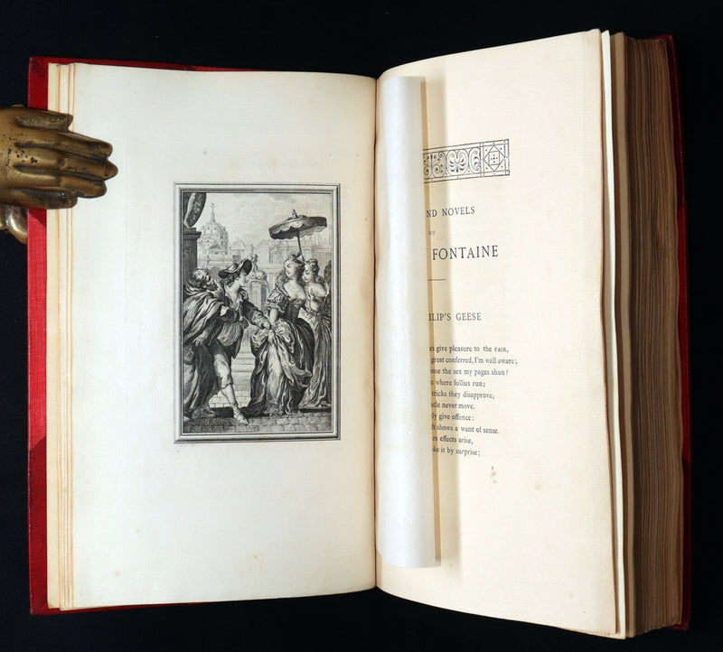 1884 Rare De La Fontaine Tales bound by W.G. Foyle and illustrated by Eisen