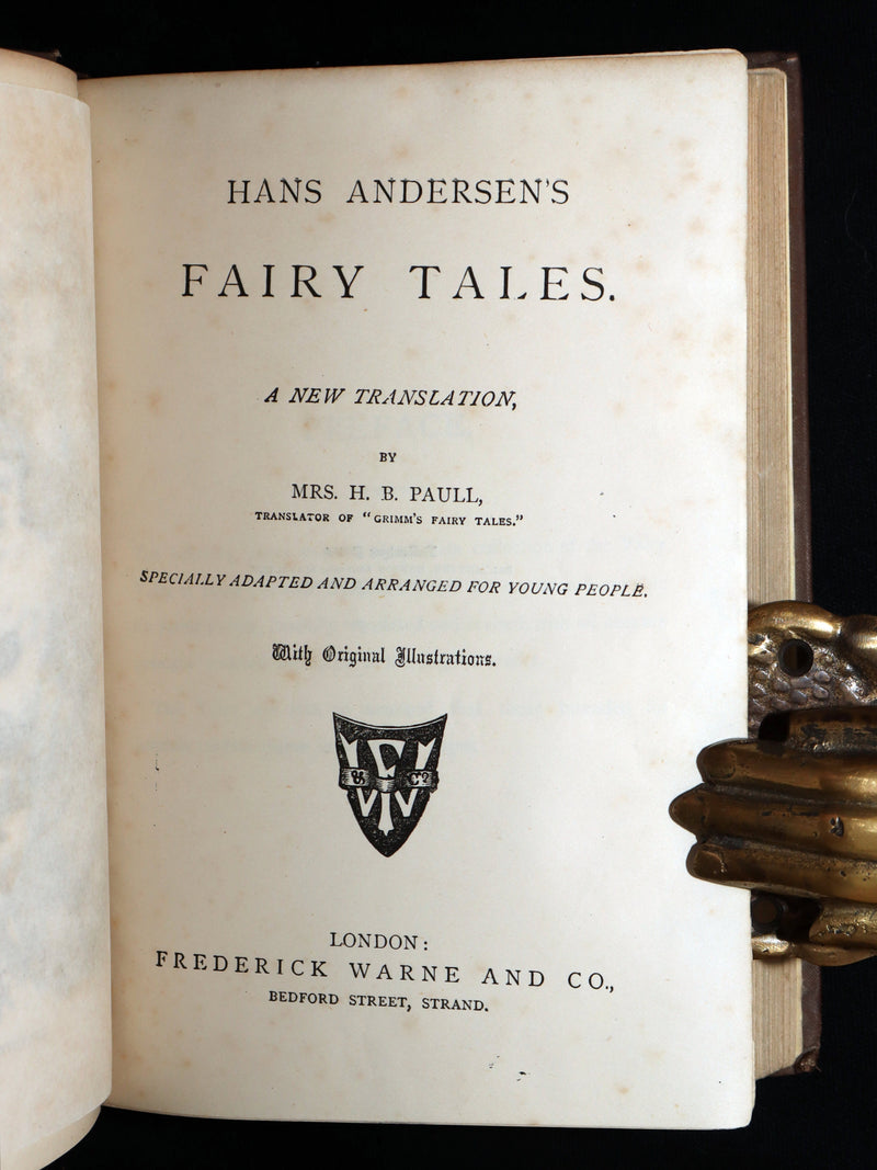 1895 Rare Victorian Book - Hans Christian Andersen's Fairy Tales Illustrated