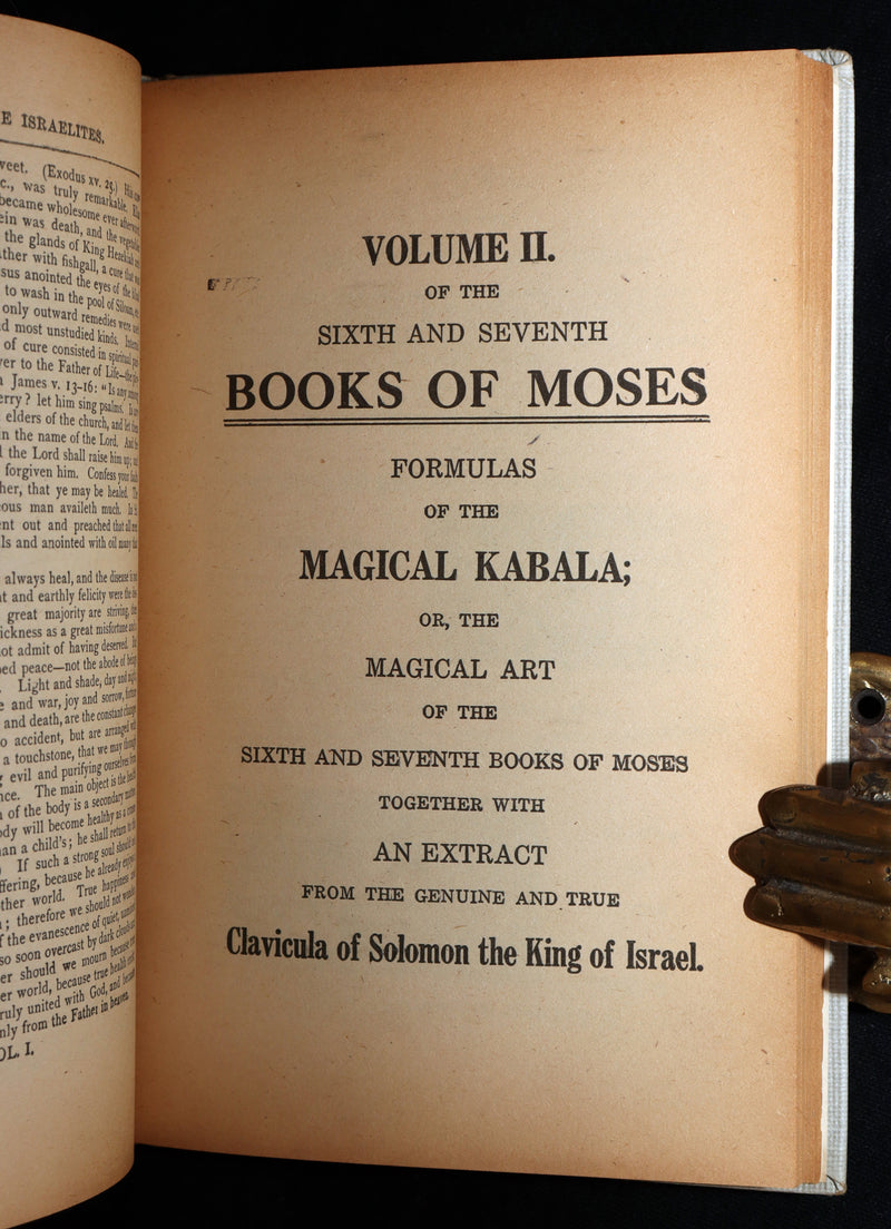 1910 - The Sixth and Seventh Books of Moses or, Moses’ Magical Spirit-Art Kabala